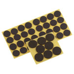 Metafranc WU0645286 Felt Slider Self-Adhesive Brown Circular 1 Set