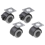 Metafranc WU0804300 Twin Wheel Caster 40mm 20kg Capacity 4pieces