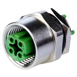 Metz Connect MMT361A115 PCB Socket M12 4-Pin Cat. 5 IP67 THR Solderable