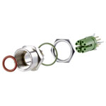 Metz Connect MMT361A315-0001 PCB Socket M12 8-Pin IP67 Rail Use