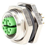 Metz Connect MMT371A3B5 PCB Socket 8-Pin M12 IP67 Railway-Grade