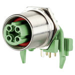 Metz Connect MMT471A115-0002 PCB Socket 4-Pin M12 D-Coded IP67 Rail Use