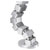 My Wall HZ43SL Cable Bundle Clip Silver Tool-Free Weighted Base