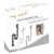 My Wall HZ43WL Cable Bundle Clip White Tool-Free Weighted Base 1piece