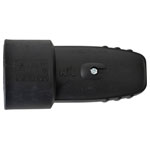 N & L 11390 Safety Mains Socket Rubber 230V Black IP20 2.5mm² Cables