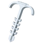 N & L 519STN Double Clamp Fastener UV-Proof Light Grey, 75 pcs