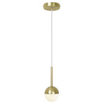 Nordlux 2113153035 Contina Pendant Light G9 Brass Opal White Glass