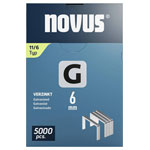 Novus 042-0765 Flat Crown Clips 5000 pieces, 6x10.6 mm for Films