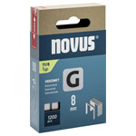 Novus 042-0796 Flat Crown Type 11 Clips 8x10.6mm for Hammer Tacker 1200 pieces