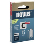 Novus 042-0801 Narrow Crown Staples 1000 pieces 15x6.1mm Timber & Panel Use