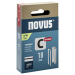 Novus 042-0802 Narrow Crown Staples 18mm x 6.1mm 1000 pieces for Timber Panels