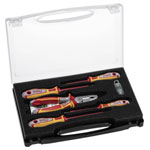 NWS 835-4 Screwdriver Set Softgrip Handle Ergonomic Durable Bit Storage