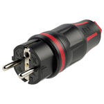 PCE 05721-sr TopTaurus2 Safety Plug 250V Black/Red IP54 Earthing Contact