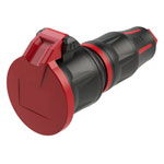 PCE 25712-sr TopTaurus2 Safety Mains Socket 250V Black/Red IP54