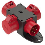 PCE 9430411 CEE Power Distributor 400V 16A Mobile Plastic Junction