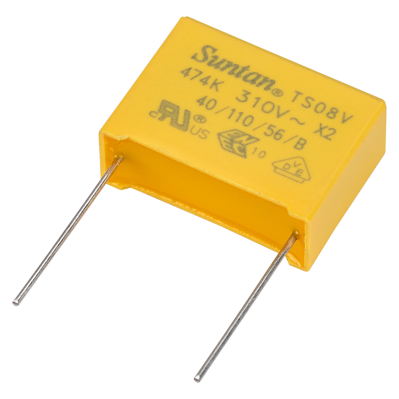 Suntan TS08V0A9474KAB0G0R 0.47uF ±10% 310VAC X2 Polyprop Film Capacitor