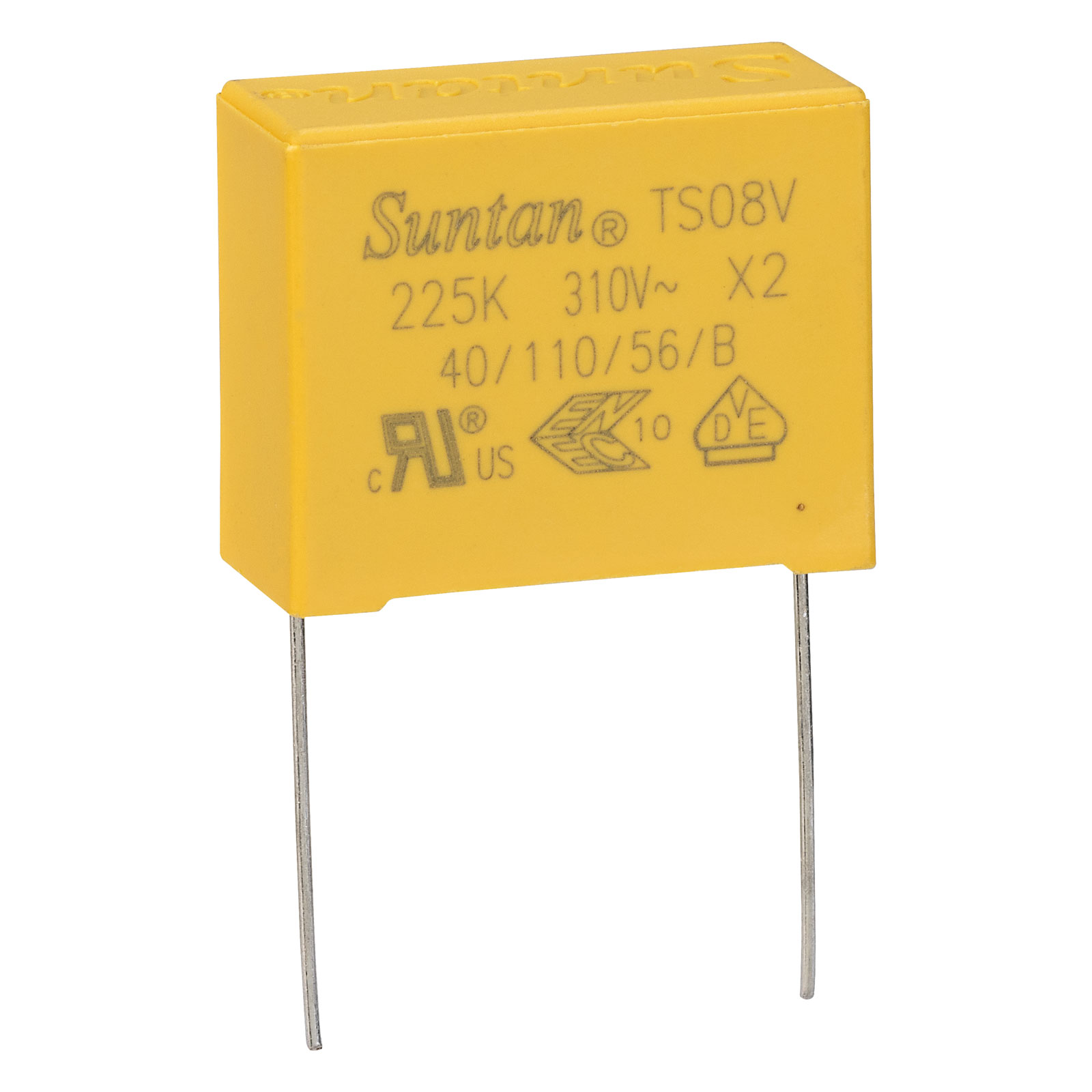 Suntan TS08V0A9225KAB0I0R 2.2uF ±10% 310VAC X2 Polyprop Film Capacitor