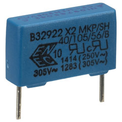 Epcos B32922C3334M 330nF ±20% 305V AC X2 Radial EMI Suppression Capacitor