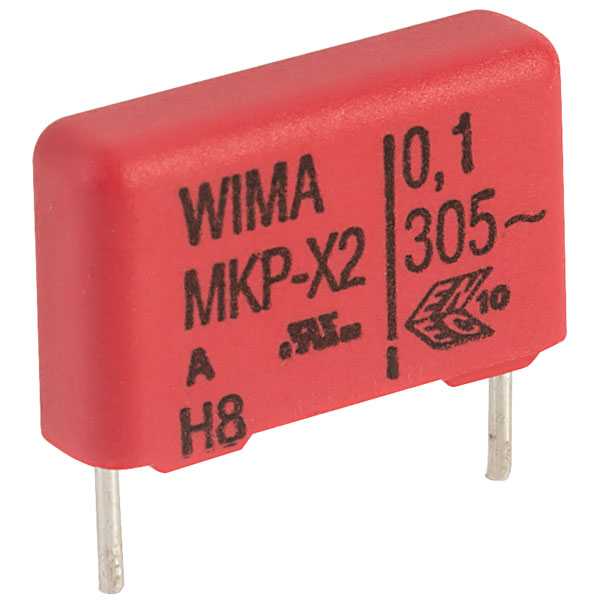 Wima MKP-X2 0,33uF 10% 305V RM15 1 St. MKP-X2-Funkentstör