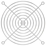 PROFAN Technology 1408557 Fan Grille 120mm Metal Chrome/Nickel Plated