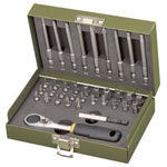 Proxxon 23109 MICRO Bit Set 1/4" Hex Socket 36-piece Forged CRV Steel