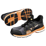PUMA 633870-42 RUSH 2.0 MID S1P Shoe Black/Orange Rubber Sole Size 42