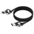 Ansmann 1700-0188 4-in-1 Magnetic USB Cable A/C to C/Lightning 120cm Blk Fabric