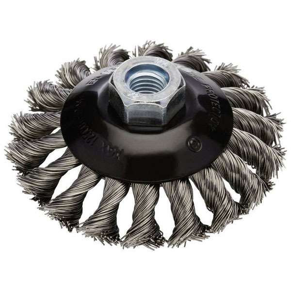 Rhodius 304023 SKBZ Bevel Brush 115x15x20xM14 Steel Wire for Angle...
