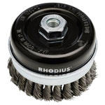 Rhodius 304025 STBZ Cup Brush 100x20xM14 Steel Wire Angle Grinder Use