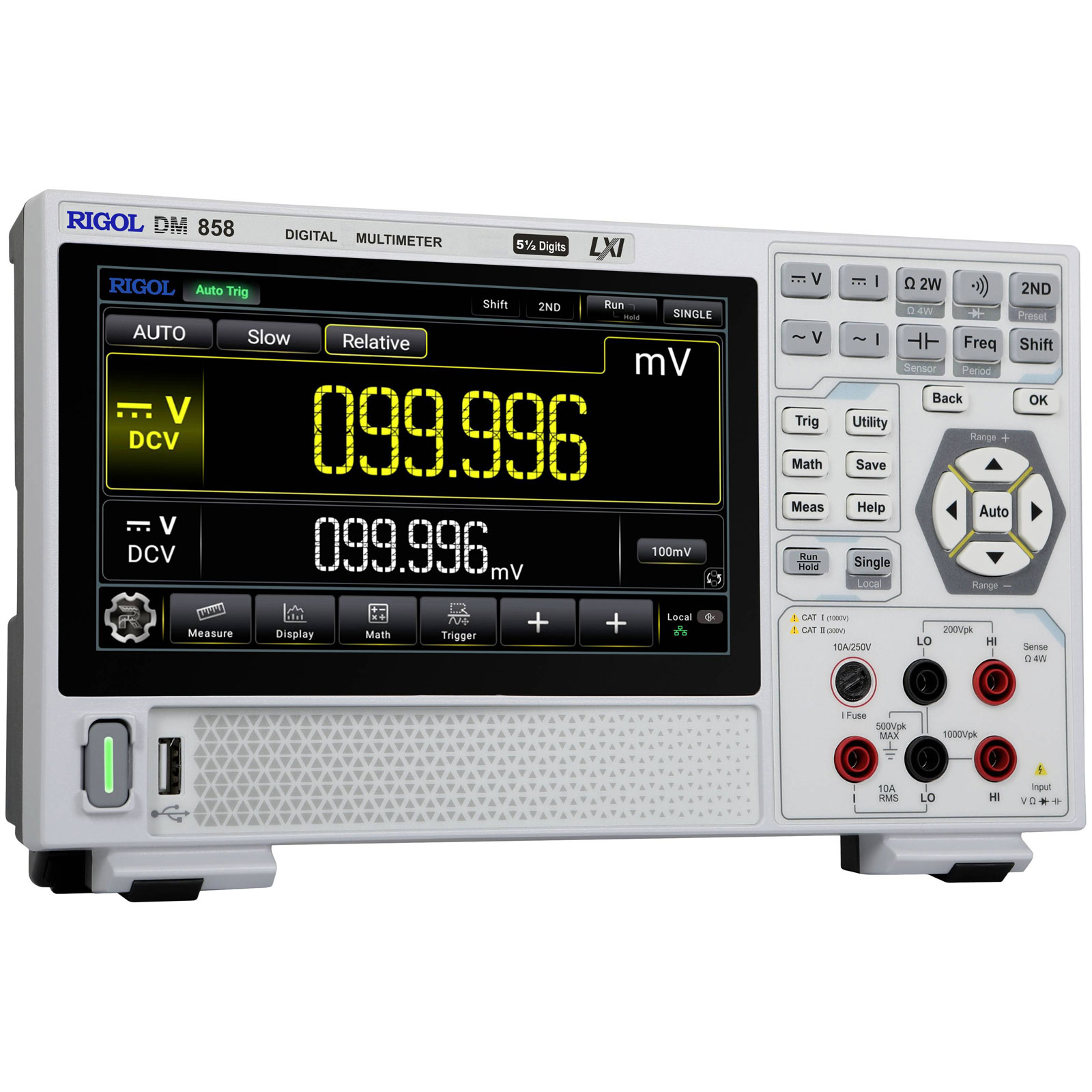 Rigol DM858 Bench Multimeter 500000 Counts, CAT I 1000V, CAT II