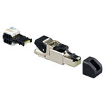 Rutenbeck 13900320 Cat.6A ISO Black Shielded Network Jack 1piece