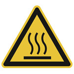 SafetyMarking 11.0326 Caution Sign Hot Surface Aluminium ISO 7010 100mm