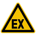 SafetyMarking 21.0253 Caution Sign EX Explosive Atmosphere 200mm Film