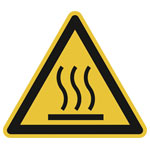 SafetyMarking 21.0326 Caution Hot Surface Sign 100mm ISO 7010 Film
