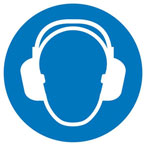 SafetyMarking 21.A7055 Sign Protective Earwear Must Be Worn 100mm 1piece