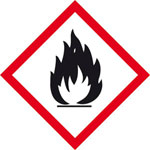 SafetyMarking 21.B1013 GHS 02 Flame Symbol Self-Adhesive Film 100x100mm