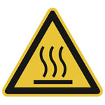 SafetyMarking 30.0369 Caution Sign Hot Surface Adhesive 25mm 44pieces