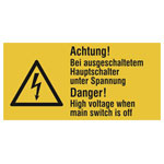 SafetyMarking 30.0605 Caution Sign Self-Adhesive 65x32mm 6pieces ISO 7010