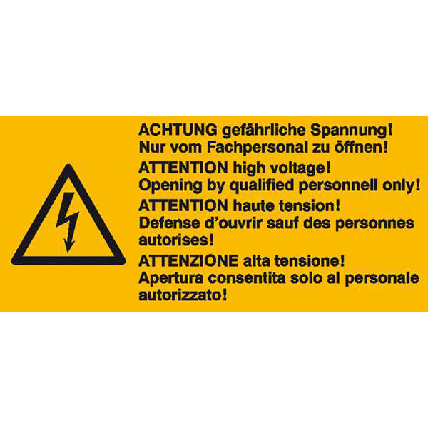 SafetyMarking 30.0621 Combo Caution Sign Self-Adhesive 65x32mm 6pieces