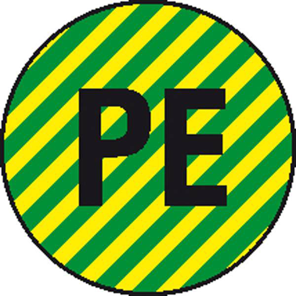 SafetyMarking 30.1601 Labels 12.5mm Ground Self-Adhesive Film EN 60454