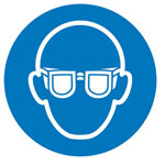 SafetyMarking 30.A7002 Eye Protection Sign 50mm ISO 7010 6pieces Self-Adhesive