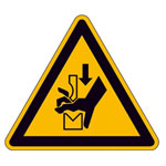 SafetyMarking 30.A8250 Caution Sign Crush Injury ISO 7010 50mm 10pieces