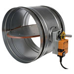 Schabus 201760 Air Inlet Metal Pipe 150mm, Electric Flap, Sealing Lip