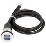 Schlegel RRJ_2USB3 2x USB 3.0 Socket A to Plug A 1 Piece