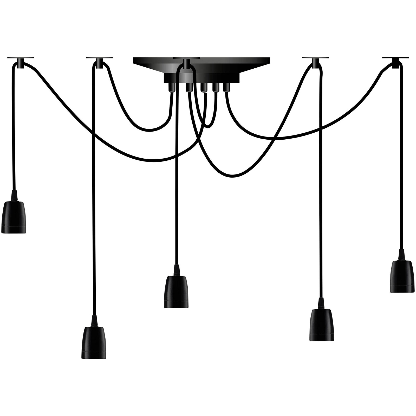 Segula 50588 Phoenix Pendant Light E-27 Black 1 Piece | Rapid Electronics