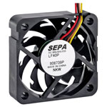 SEPA 111111748 Axial Fan 40x40x10mm 12V 13.8m³/h Magfix® Bearing