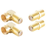 Shiverpeaks BS15-301014 F Connector Gold-Plated F Plug and Socket Set