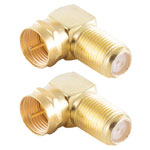 Shiverpeaks BS15-301614 F Adapter Angled Gold-Plated 2 piece(s)