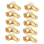Shiverpeaks BS15-301814 F Adapter 10 piece Angled Gold-Plated F Plug/Socket