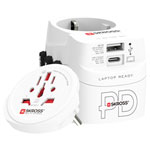 Skross 1.302474 Pro Light USB AC45PD Travel Adapter with PD USB Charger
